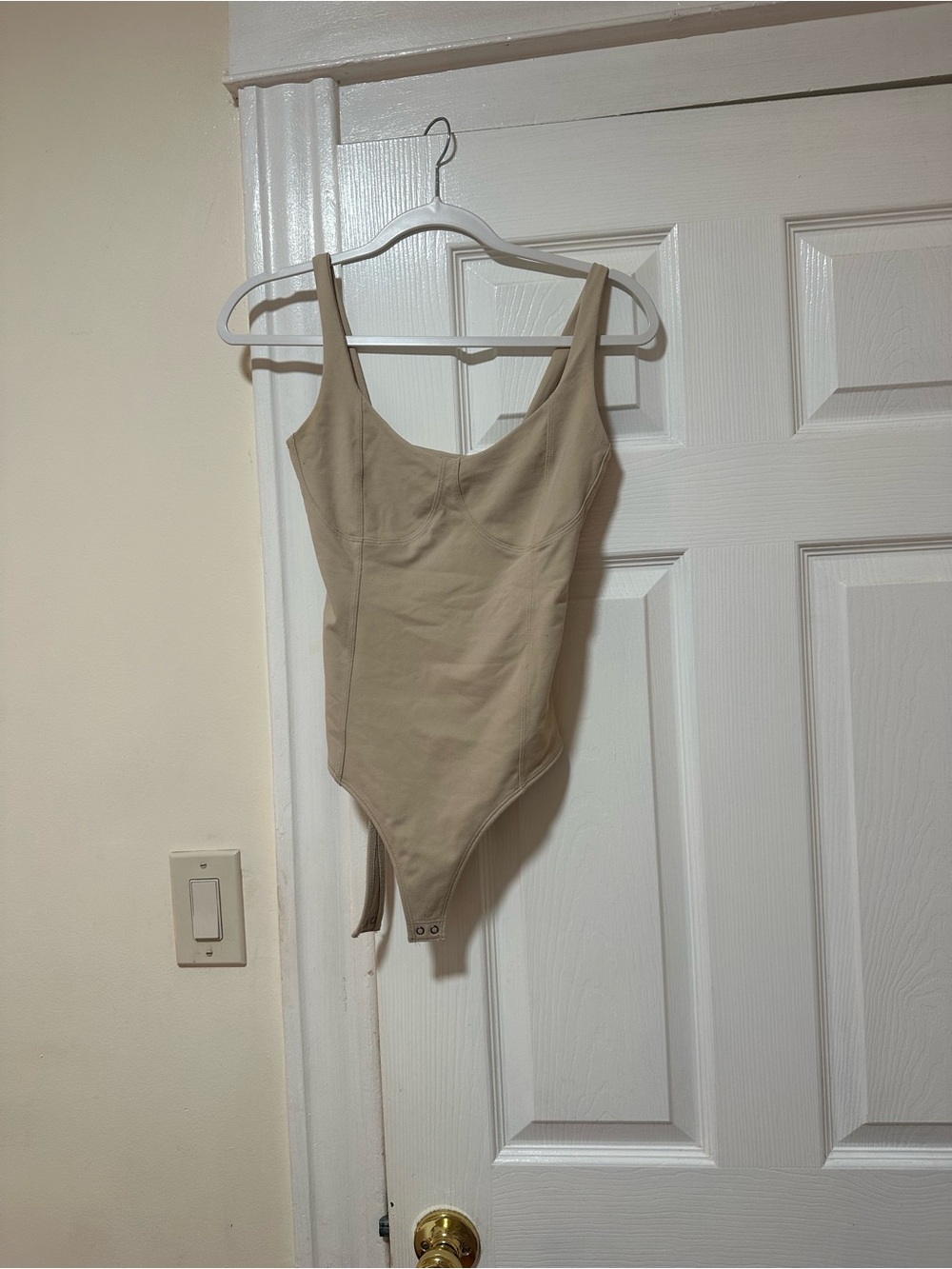 Abercrombie & Fitch Neutral Beige One-Piece Bodysuit